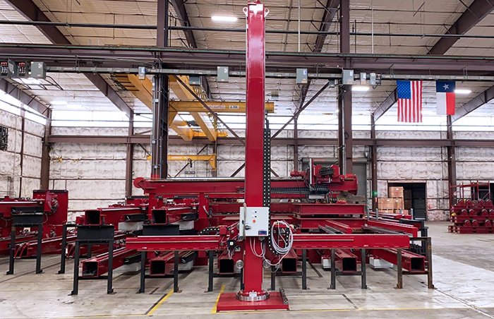 Column and boom welding manipulator stocks at Key Plant Automation's USA facility