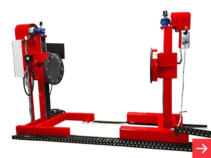 Key Plant Automation Port-A-Lift elevating headstock and tailstock
