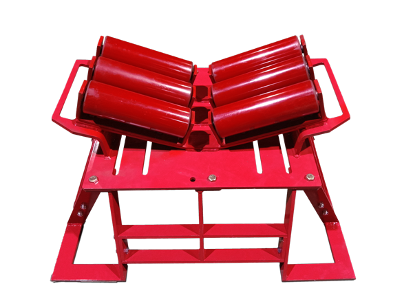 A Pipe conveyor for feeding pipes down a line
