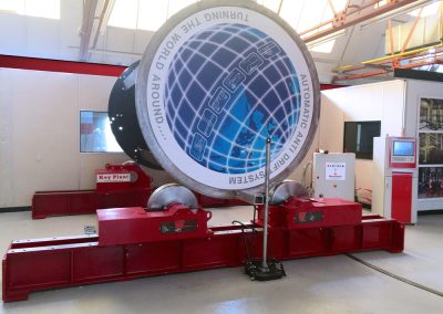 A anti-drift rotator demonstration setup at Key Plant's R&D centre